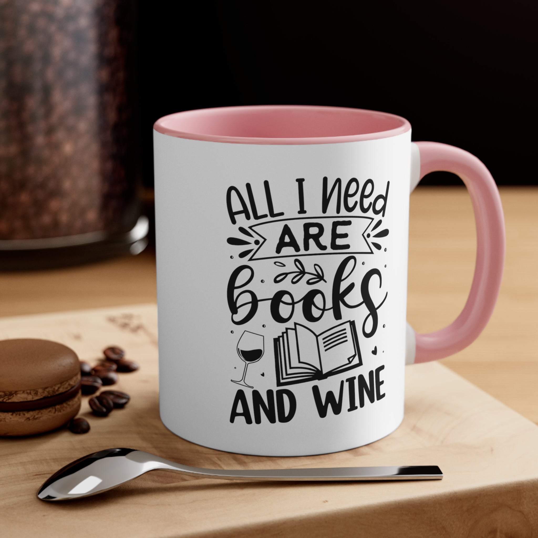 Books And Wine Funny Coffee Mug, 11oz Bookworm Book Worm Book Reader BookloverJoke Humour Humor Birthday Christmas Valentine's Gift Cup