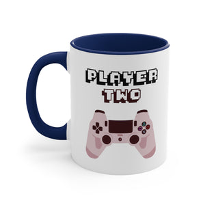 Player Two Accent Coffee Mug, 11oz
