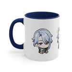 Load image into Gallery viewer, Ayato Genshin Impact Accent Coffee Mug, 11oz Cups Mugs Cup Gift For Gamer Gifts Game Anime Fanart Fan Birthday Valentine&#39;s Christmas
