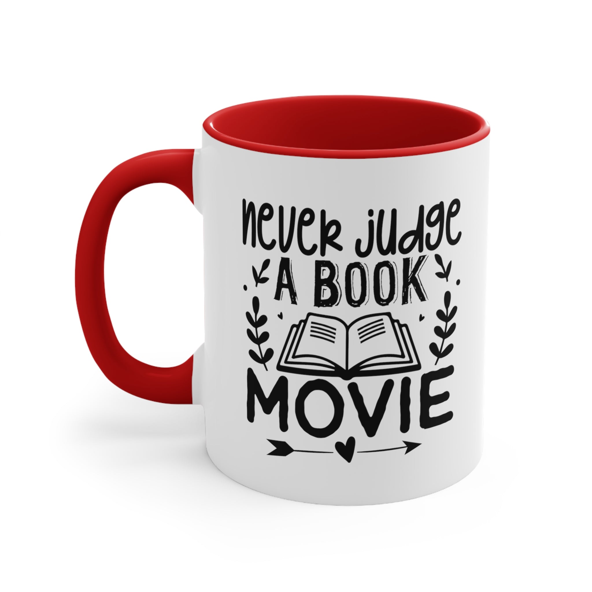 Book Funny Coffee Mug, 11oz Never Judge A Book Movie Bookworm Book Worm Book Reader BookloverJoke Humour Humor Birthday Christmas Valentine's Gift Cup