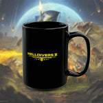 Load image into Gallery viewer, Helldivers 2 Logo Black Mug (11oz, 15oz) Gift For Him Gift For Her Gamer Game Gift Cup Funny Logo
