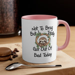 Load image into Gallery viewer, Funny Sloth Coffee Mug, 11oz Not To Brag But I Totally Got Out Of Bed Sloths Humor Humour Joke Comedy Cup
