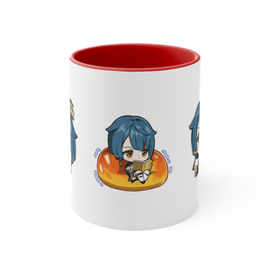 Xingqiu Genshin Impact Accent Coffee Mug, 11oz Cups Mugs Cup Gift For Gamer Gifts Game Anime Fanart Fan Birthday Valentine's Christmas