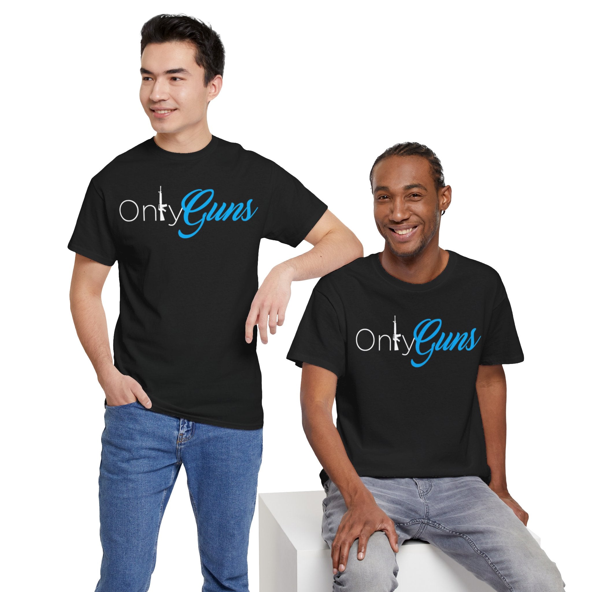 Onlyguns V2 Onlyfans Inspired Funny Unisex Heavy Cotton Tee