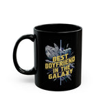 Load image into Gallery viewer, Best Boyfriend In The Galaxy Black Mug (11oz, 15oz) Space Themed Birthday Birthday Christmas Gift Cup Nostalgia Nostalgic
