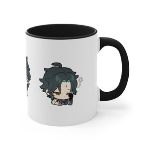 Xiao Genshin Impact Accent Coffee Mug, 11oz Cups Mugs Cup Gift For Gamer Gifts Game Anime Fanart Fan Birthday Valentine's Christmas