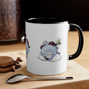 Ganyu Genshin Impact Accent Coffee Mug, 11oz Cups Mugs Cup Gift For Gamer Gifts Game Anime Fanart Fan Birthday Valentine's Christmas