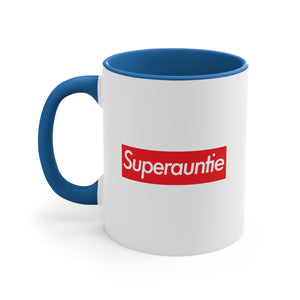 Superauntie Accent Coffee Mug, 11oz super Inspired Funny Auntie Aunt Appreciation Gift For Aunties Aunts Thank You Thankful Birthday Christmas