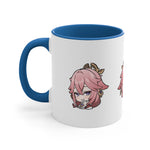 Load image into Gallery viewer, Yae Miko Genshin Impact Accent Coffee Mug, 11oz Cups Mugs Cup Gift For Gamer Gifts Game Anime Fanart Fan Birthday Valentine&#39;s Christmas
