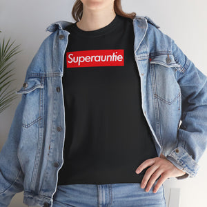 Superauntie Unisex Heavy Cotton Tee Shirt T-shirt super Inspired Funny Auntie Aunt Appreciation Gift For Aunties Aunts Thank You Thankful Birthday Christmas