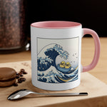 Load image into Gallery viewer, The Great Duck Off Kanagawa Wave Coffee Mug, 11oz Gift For Him Gift For Her Cute Couple Artistic Mug
