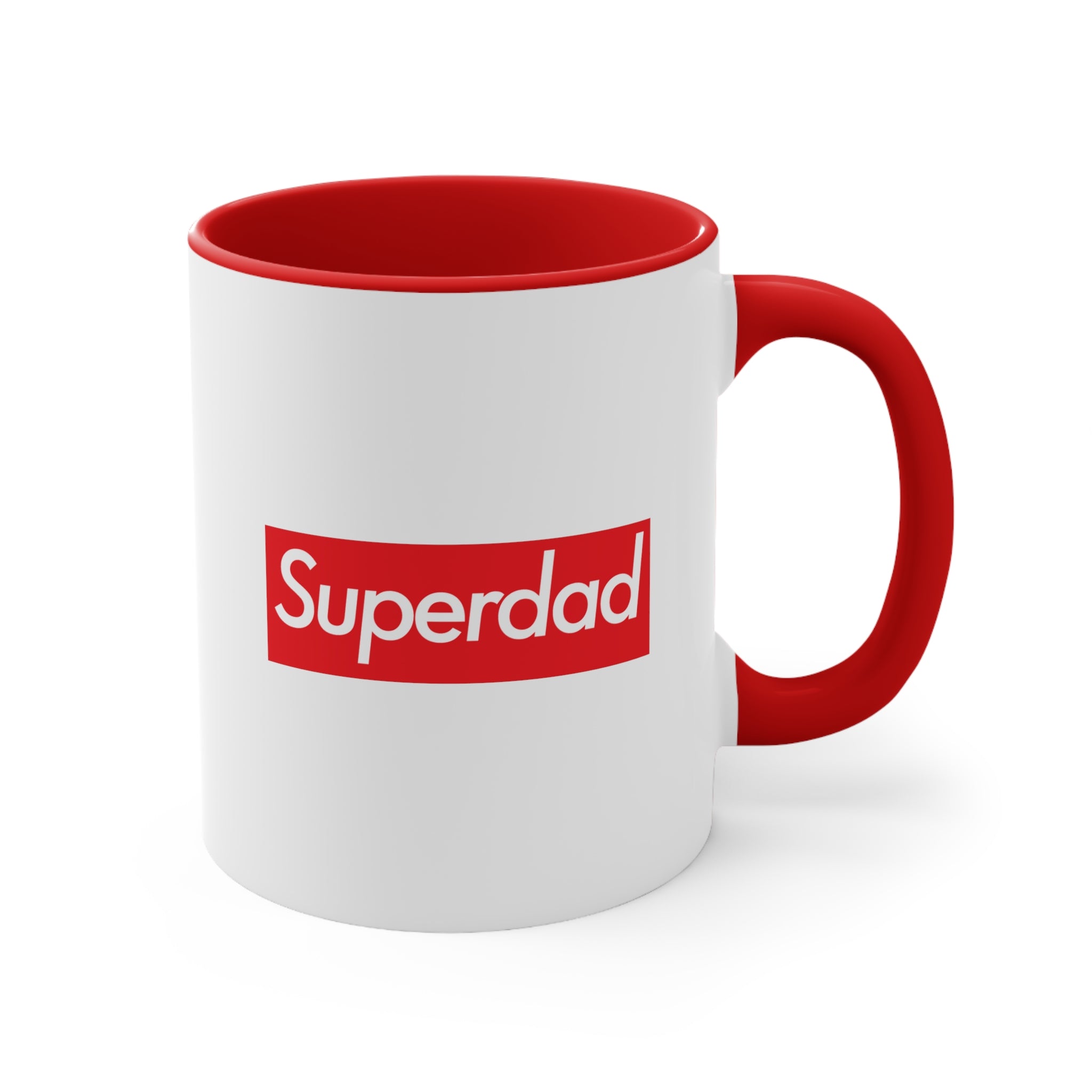 Superdad Accent Coffee Mug, 11oz super Inspired Funny Dad Father Appreciation Gift For Dads Fathers Day Thank You Thankful Love Birthday Christmas