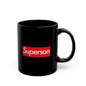 Superson Black Mug (11oz, 15oz) super Inspired Funny Child Children Appreciation Gift For Sons Son Thank You Thankful Birthday Christmas