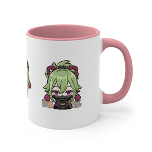 Kuki Genshin Impact Accent Coffee Mug, 11oz Cups Mugs Cup Gift For Gamer Gifts Game Anime Fanart Fan Birthday Valentine's Christmas