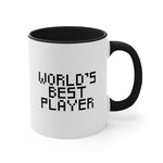 Load image into Gallery viewer, World&#39;s Best Player Accent Coffee Mug, 11oz
