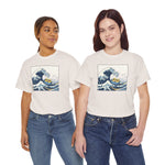 Load image into Gallery viewer, The Great Duck Off Kanagawa Wave T-shirt Unisex Heavy Cotton Tee Gift For Him Gift For Her Cute Japanese Couple Shirt Tshirt
