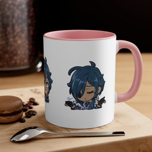 Kaeya Genshin Impact Accent Coffee Mug, 11oz Cups Mugs Cup Gift For Gamer Gifts Game Anime Fanart Fan Birthday Valentine's Christmas