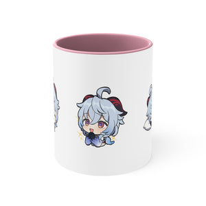 Ganyu Genshin Impact Accent Coffee Mug, 11oz Cups Mugs Cup Gift For Gamer Gifts Game Anime Fanart Fan Birthday Valentine's Christmas