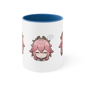 Yae Miko Genshin Impact Accent Coffee Mug, 11oz Cups Mugs Cup Gift For Gamer Gifts Game Anime Fanart Fan Birthday Valentine's Christmas