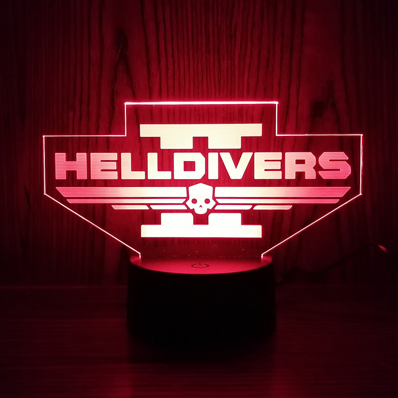 Helldivers 2 Superearth Logo 3d LED