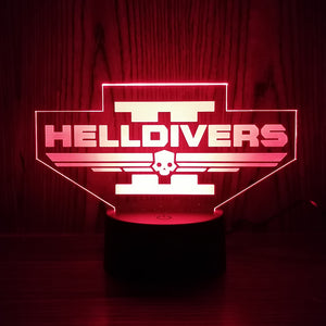 Helldivers 2 Superearth Logo 3d LED