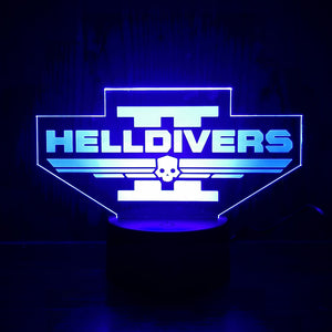 Helldivers 2 Superearth Logo 3d LED