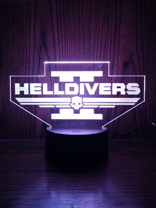 Helldivers 2 Superearth Logo 3d LED