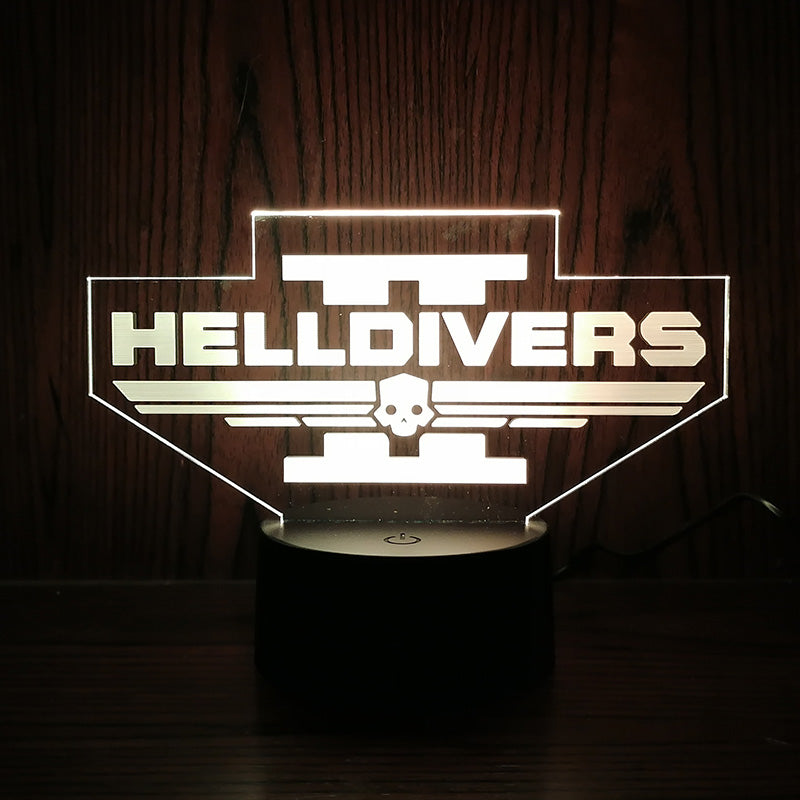 Helldivers 2 Superearth Logo 3d LED