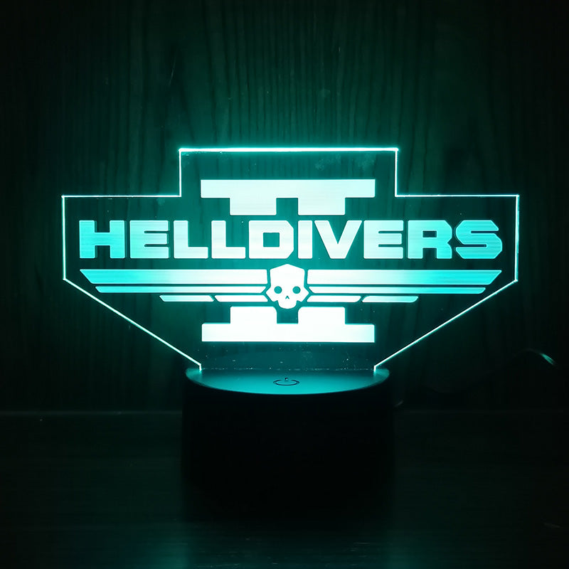 Helldivers 2 Superearth Logo 3d LED