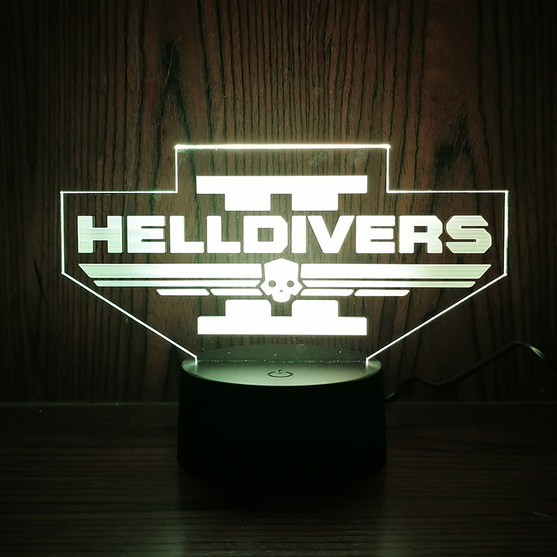 Helldivers 2 Superearth Logo 3d LED