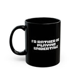 Load image into Gallery viewer, Undertale Gamer Mug — "I'd Rather Be Playing Undertale" Black Coffee Cup (11oz/15oz)
