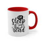 Load image into Gallery viewer, Eat Sleep Read Funny Coffee Mug, 11oz Bookworm Book Worm Book Reader Joke Humour Humor Birthday Christmas Valentine&#39;s Gift Cup
