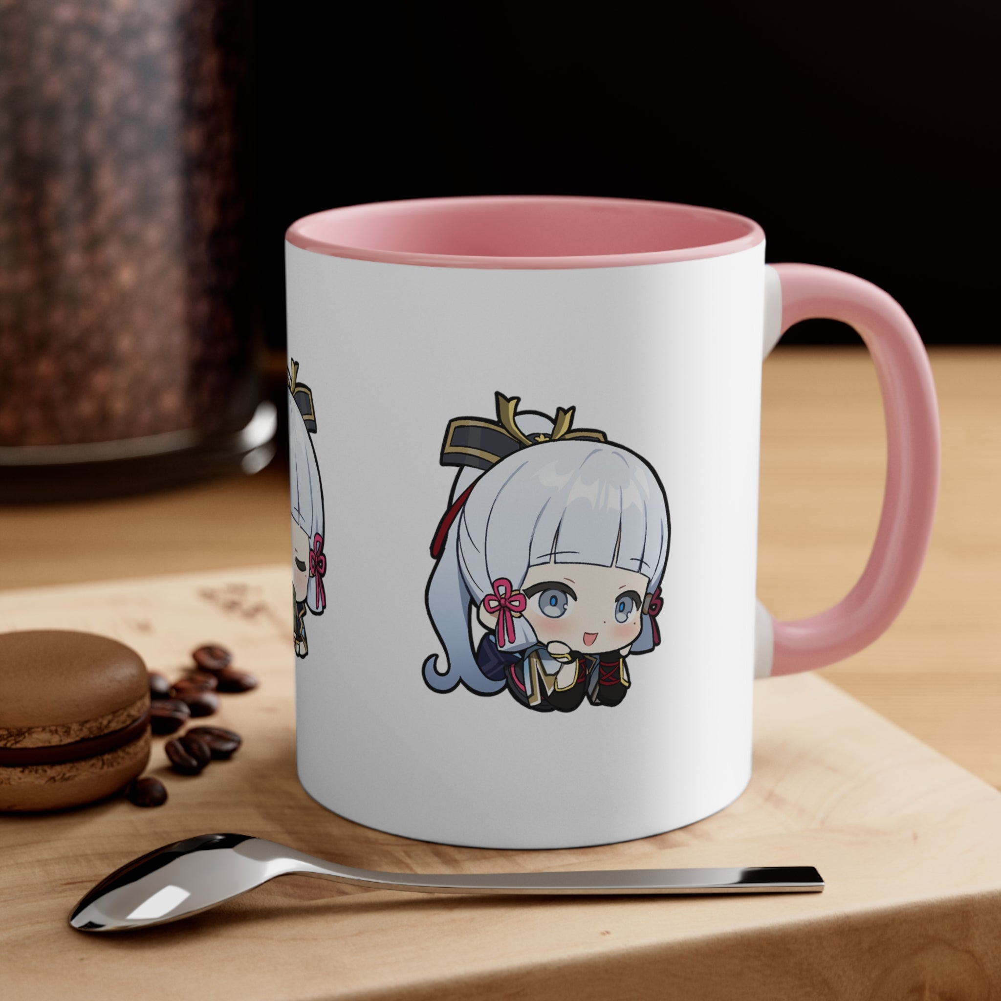 Ayaka Genshin Impact Accent Coffee Mug, 11oz Cups Mugs Cup Gift For Gamer Gifts Game Anime Fanart Fan Birthday Valentine's Christmas