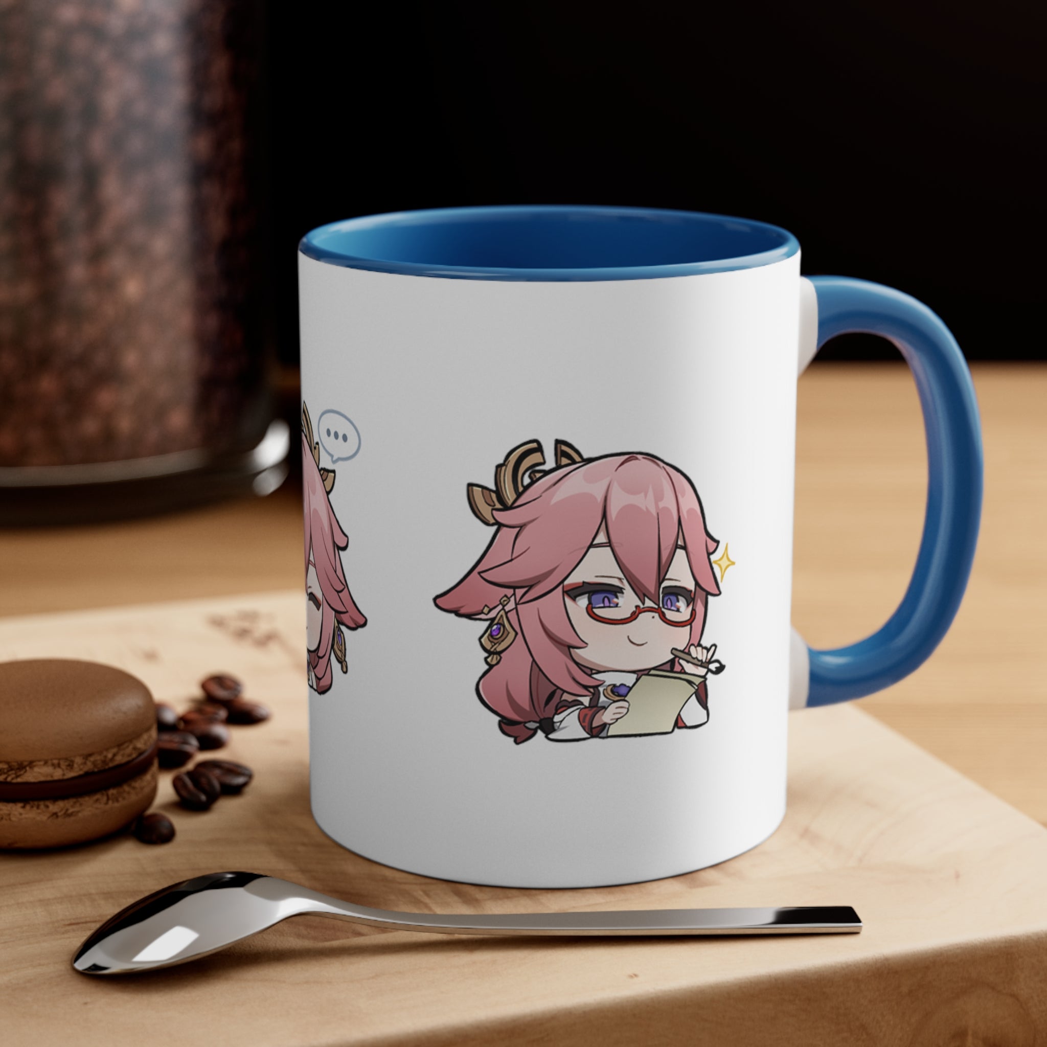 Yae Miko Genshin Impact Accent Coffee Mug, 11oz Cups Mugs Cup Gift For Gamer Gifts Game Anime Fanart Fan Birthday Valentine's Christmas