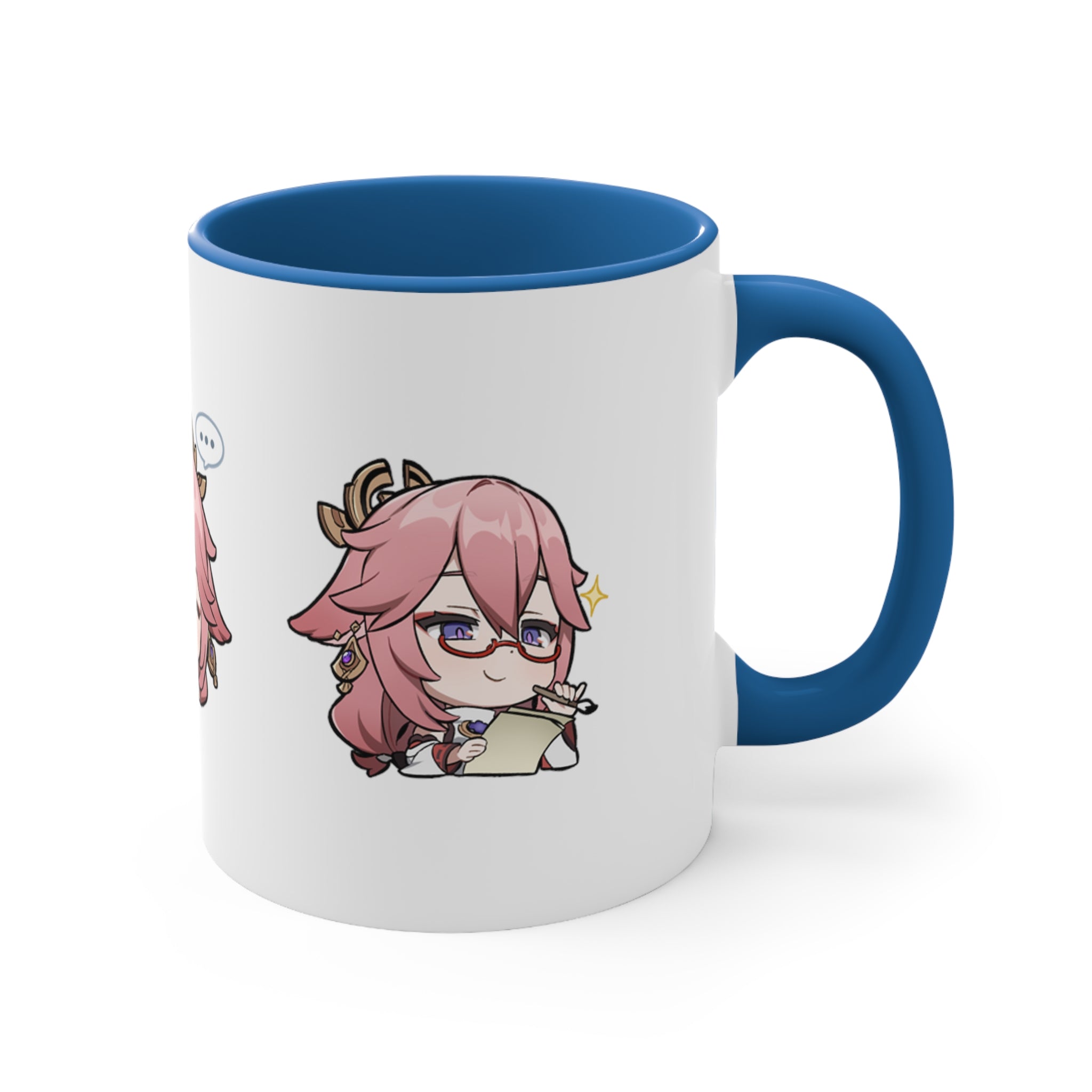 Yae Miko Genshin Impact Accent Coffee Mug, 11oz Cups Mugs Cup Gift For Gamer Gifts Game Anime Fanart Fan Birthday Valentine's Christmas