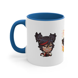 Xinyan Genshin Impact Accent Coffee Mug, 11oz Cups Mugs Cup Gift For Gamer Gifts Game Anime Fanart Fan Birthday Valentine's Christmas