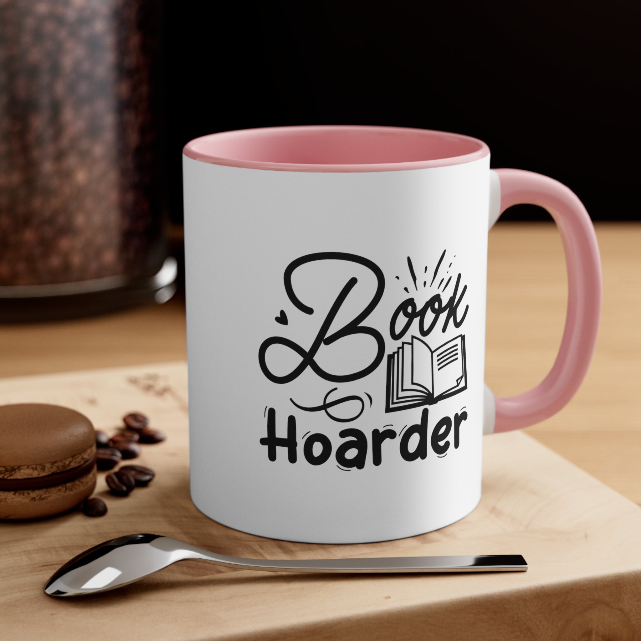 Book Hoarder Funny Coffee Mug, 11oz Bookworm Book Worm Book Reader Joke Humour Humor Birthday Christmas Valentine's Gift Cup