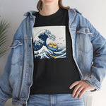 Load image into Gallery viewer, The Great Duck Off Kanagawa Wave T-shirt Unisex Heavy Cotton Tee Gift For Him Gift For Her Cute Japanese Couple Shirt Tshirt
