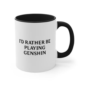 Genshin Impact I'd Rather Be Playing Coffee Mug, 11oz Cups Mugs Cup Gamer Gift For Him Her Game Cup Cups Mugs Birthday Christmas Valentine's Anniversary Gifts