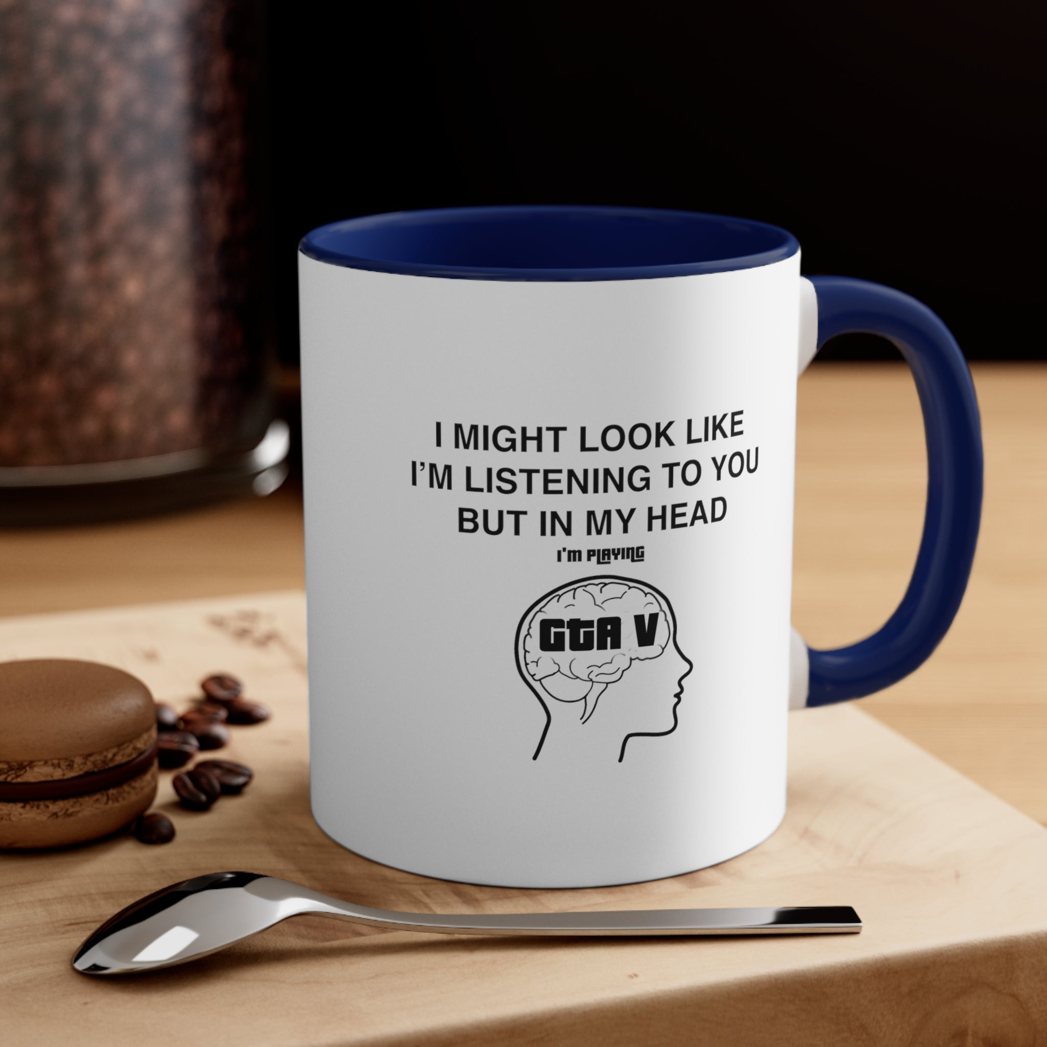 GTA V Grant Theft Auto 5 Funny Coffee Mug, 11oz I Might Look Like I'm Listening Joke Humor Humour Birthday CHristmas Valentine's Gift Cup