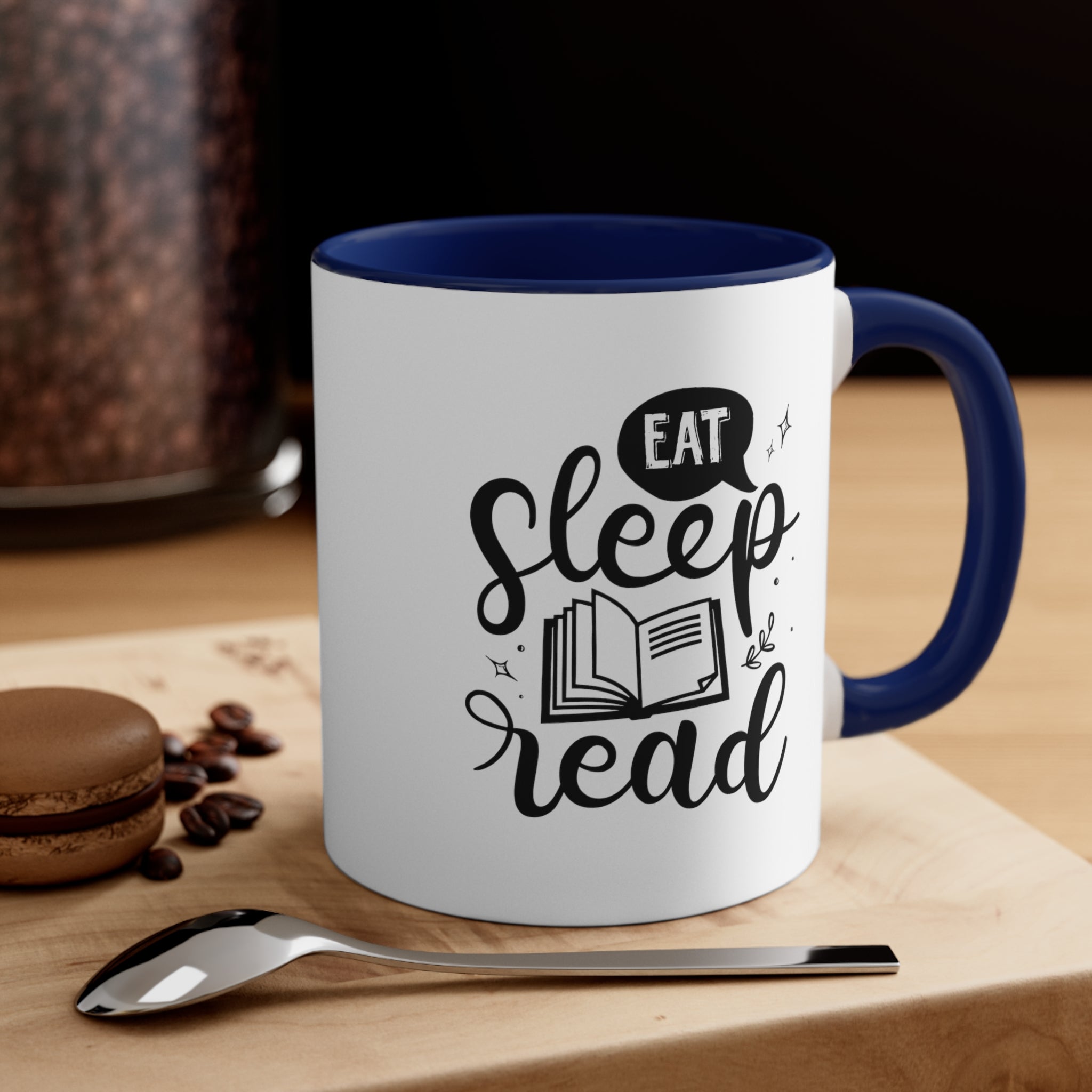 Eat Sleep Read Funny Coffee Mug, 11oz Bookworm Book Worm Book Reader Joke Humour Humor Birthday Christmas Valentine's Gift Cup