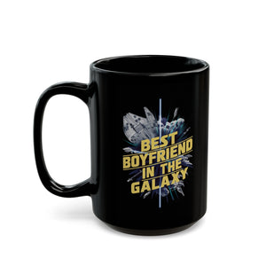 Best Boyfriend In The Galaxy Black Mug (11oz, 15oz) Space Themed Birthday Birthday Christmas Gift Cup Nostalgia Nostalgic