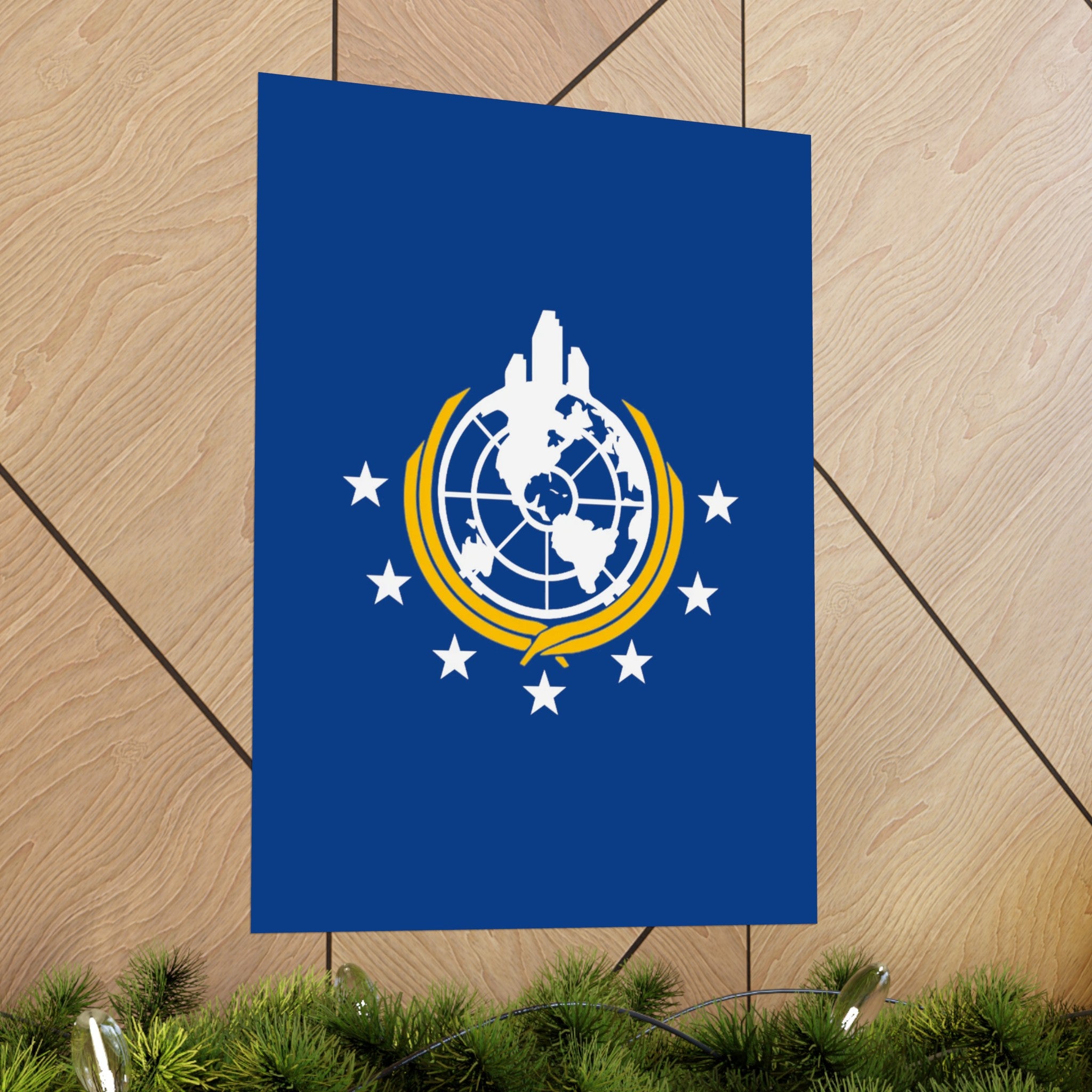 Helldivers 2 Superearth Flag Matte Vertical Posters Helldiver Gamer Game Gift Banner Poster Wall Decor Deco Decoration Birthday Christmas