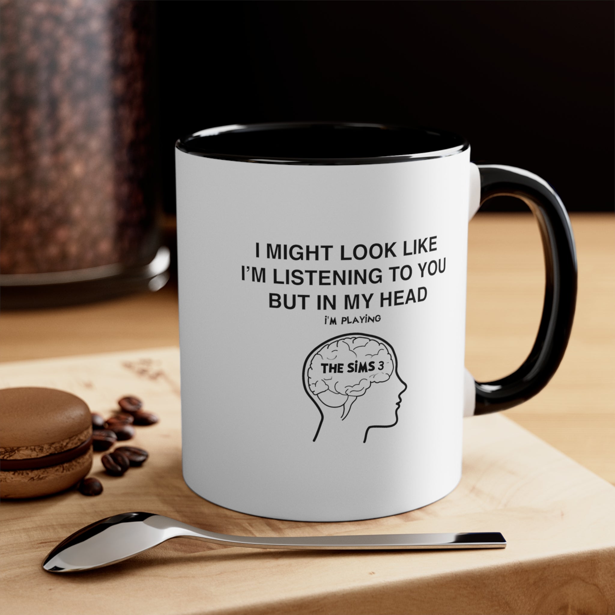 The Sims 3 Funny Coffee Mug, 11oz I Might Look Like I'm Listening Cups Mugs Cup Gamer Gift For Him Her Game Cup Cups Mugs Birthday Christmas Valentine's Anniversary Gifts  [