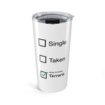 Load image into Gallery viewer, 20oz Tumbler – "Busy Playing Terraria" Checkbox Travel Mug (Gamer Gift)

