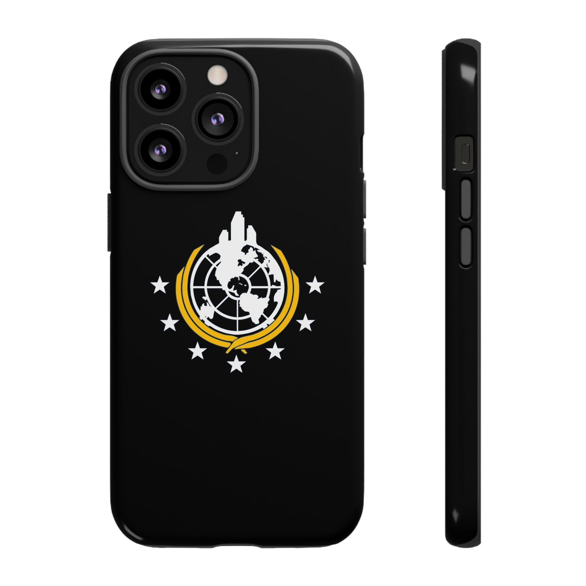 Helldivers 2 Superearth Flag Black Edition Tough Phone Cases Helldiver Gift For Him Her Gamer Game Gifts Birthday Mobile Case Cool Cute Funny Christmas Valentine's