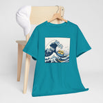 Load image into Gallery viewer, The Great Duck Off Kanagawa Wave T-shirt Unisex Heavy Cotton Tee Gift For Him Gift For Her Cute Japanese Couple Shirt Tshirt
