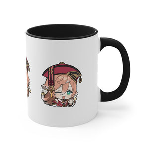 Yanfei Genshin Impact Accent Coffee Mug, 11oz Cups Mugs Cup Gift For Gamer Gifts Game Anime Fanart Fan Birthday Valentine's Christmas