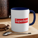 Load image into Gallery viewer, Superboss Accent Coffee Mug, 11oz super Inspired Funny Boss Bosses Appreciation Gift For Manager Thank You Thankful Birthday Christmas
