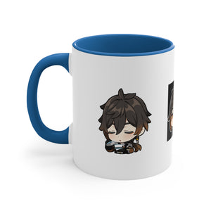 Zhong Li Genshin Impact Accent Coffee Mug, 11oz Cups Mugs Cup Gift For Gamer Gifts Game Anime Fanart Fan Birthday Valentine's Christmas